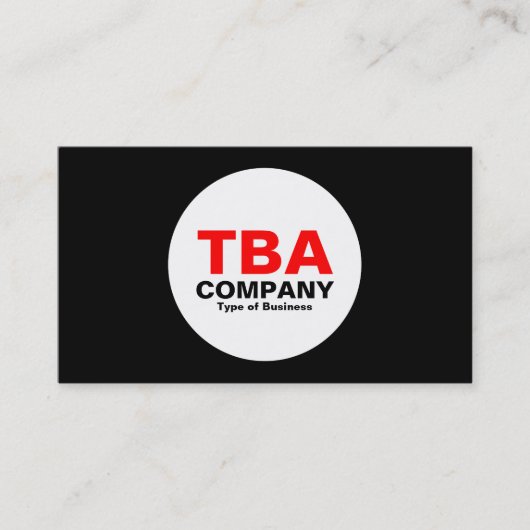 Carte De Visite Circle - Black (Devant)