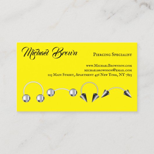 Carte De Visite Circle Lips Piercing photo (Dos)
