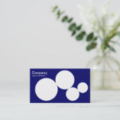Carte De Visite Circle Series - Blanc sur Dp Navy (Debout devant)
