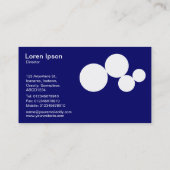 Carte De Visite Circle Series - Blanc sur Dp Navy (Dos)