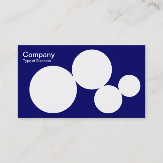 Carte De Visite Circle Series - Blanc sur Dp Navy (Devant)