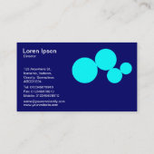 Carte De Visite Circle Series - Cyan on Dp Navy (Dos)