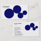 Carte De Visite Circle Series - Dp Navy sur White (Devant / Derrière)