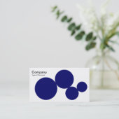 Carte De Visite Circle Series - Dp Navy sur White (Debout devant)