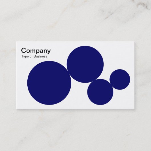 Carte De Visite Circle Series - Dp Navy sur White (Devant)