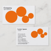 Carte De Visite Circle Series - Orange sur blanc (Devant / Derrière)