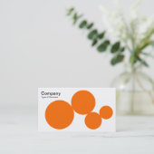 Carte De Visite Circle Series - Orange sur blanc (Debout devant)