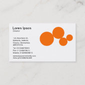 Carte De Visite Circle Series - Orange sur blanc (Dos)