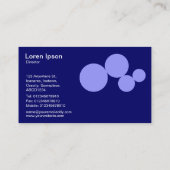 Carte De Visite Circle Series - Pastel Blue sur Dp Navy (Dos)