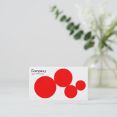 Carte De Visite Circle Series - Rouge sur blanc (Debout devant)