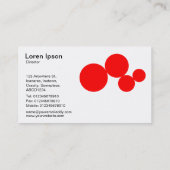 Carte De Visite Circle Series - Rouge sur blanc (Dos)