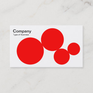 Carte De Visite Circle Series - Rouge sur blanc