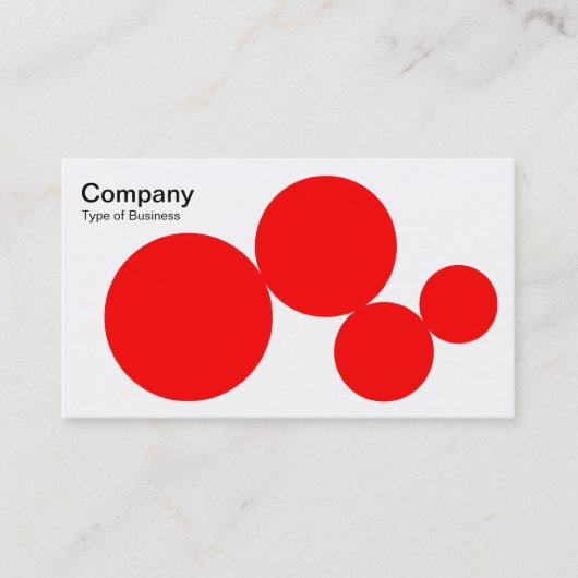 Carte De Visite Circle Series - Rouge sur blanc (Devant)