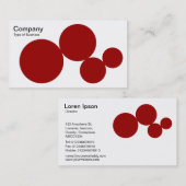 Carte De Visite Circle Series - Ruby on White (Devant / Derrière)