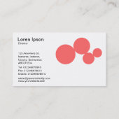 Carte De Visite Circle Series - Tropical Rose on White (Dos)