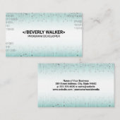 Carte De Visite Circuit Board Binary Coding Arrière - plan Busines (Devant / Derrière)
