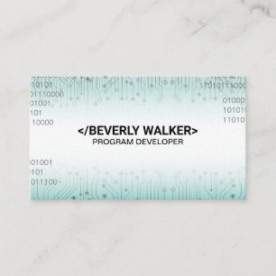 Carte De Visite Circuit Board Binary Coding Arrière - plan Busines