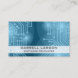 Carte De Visite Circuit Board   Code binaire