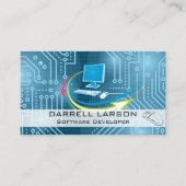 Carte De Visite Circuit Board | Code binaire | Technologie informa (Devant)