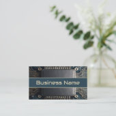 Carte De Visite Circuit Board Tech Motboard Design (Debout devant)