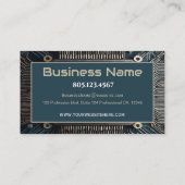 Carte De Visite Circuit Board Tech Motboard Design (Dos)