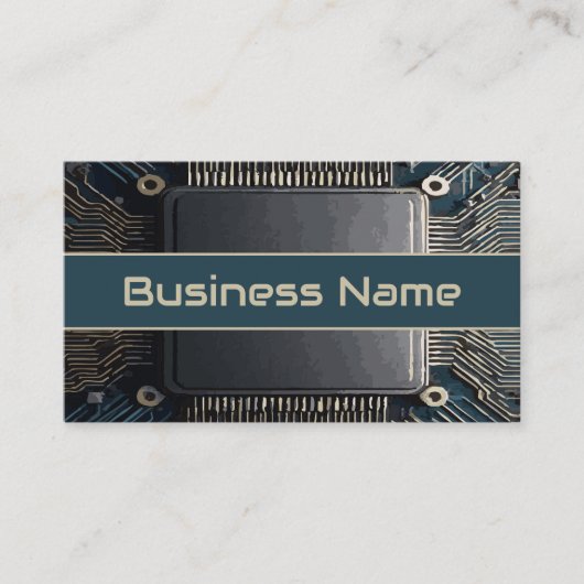 Carte De Visite Circuit Board Tech Motboard Design (Devant)