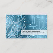 Carte De Visite Circuit Board | Technologie Blue Lights | Ingénieu (Dos)