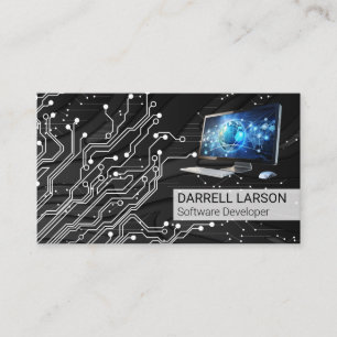 Carte De Visite Circuit Board   Technologie informatique   Ingénie