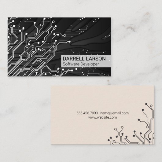 Carte De Visite Circuit Board | Technologie | Ingénieur (Devant / Derrière)