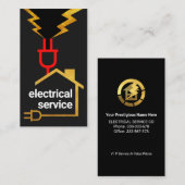 Carte De Visite Circuit de câblage de prise électrique (Devant / Derrière)