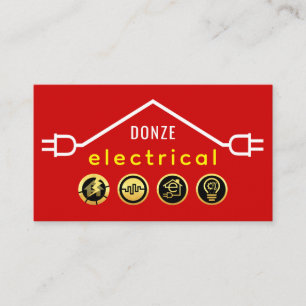 Carte De Visite Circuit de câblage de prise rouge époustouflante