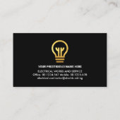 Carte De Visite Circuit de câblage électrique à bouchon (Dos)