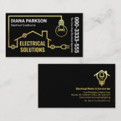 Carte De Visite Circuit de câblage électrique Gold Home (Devant / Derrière)