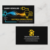 Carte De Visite Circuit d'énergie électrique créative (Devant / Derrière)