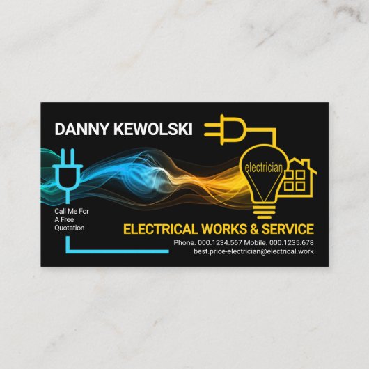Carte De Visite Circuit d'énergie électrique créative (Devant)