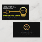 Carte De Visite Circuit électrique Creative Gold Home (Devant / Derrière)