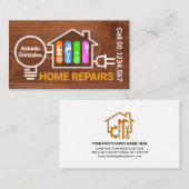 Carte De Visite Circuit électrique de bouchon en bois (Devant / Derrière)