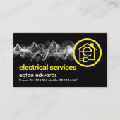 Carte De Visite Circuit électrique de charge de la foudre blanche  (Devant)