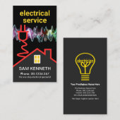 Carte De Visite Circuit électrique de foudre Creative Home Rooftop (Devant / Derrière)