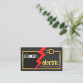 Carte De Visite Circuit électrique doré simple et élégant (Debout devant)