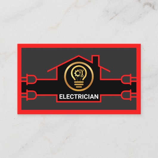 Carte De Visite Circuit électrique rouge à domicile (Devant)