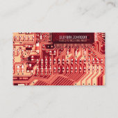 Carte De Visite Circuit imprimé Pink PCB, ingénierie technologique (Devant)