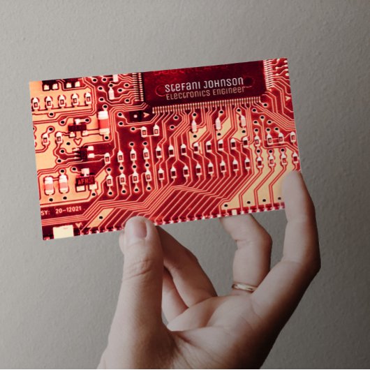 Carte De Visite Circuit imprimé Pink PCB, ingénierie technologique