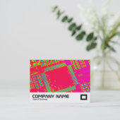 Carte De Visite Circuiterie Abstraite Colorée (Debout devant)