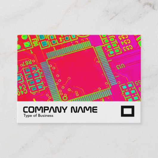 Carte De Visite Circuiterie Abstraite Colorée (Devant)