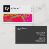 Carte De Visite Circuitrie Abstraite - Logo et Panneau v2 - Noir (Devant / Derrière)