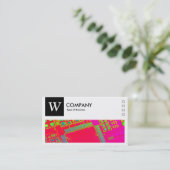 Carte De Visite Circuitrie Abstraite - Logo et Panneau v2 - Noir (Debout devant)