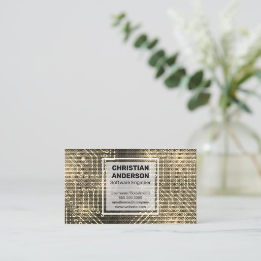 Carte De Visite Circuits | Code binaire (Debout devant)