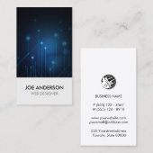 Carte De Visite Circuits électroniques Web Designer (Devant / Derrière)
