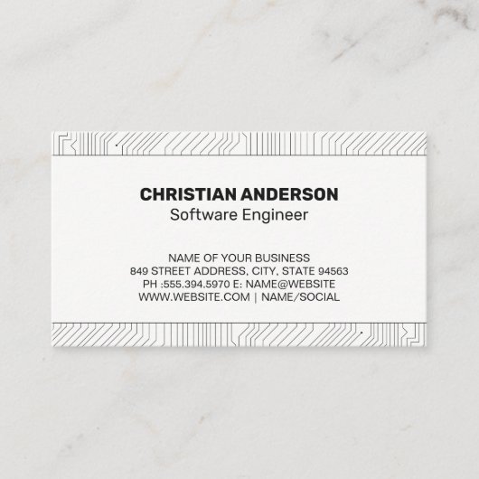 Carte De Visite Circuits | Programmation logicielle (Devant)